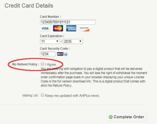 No Refund